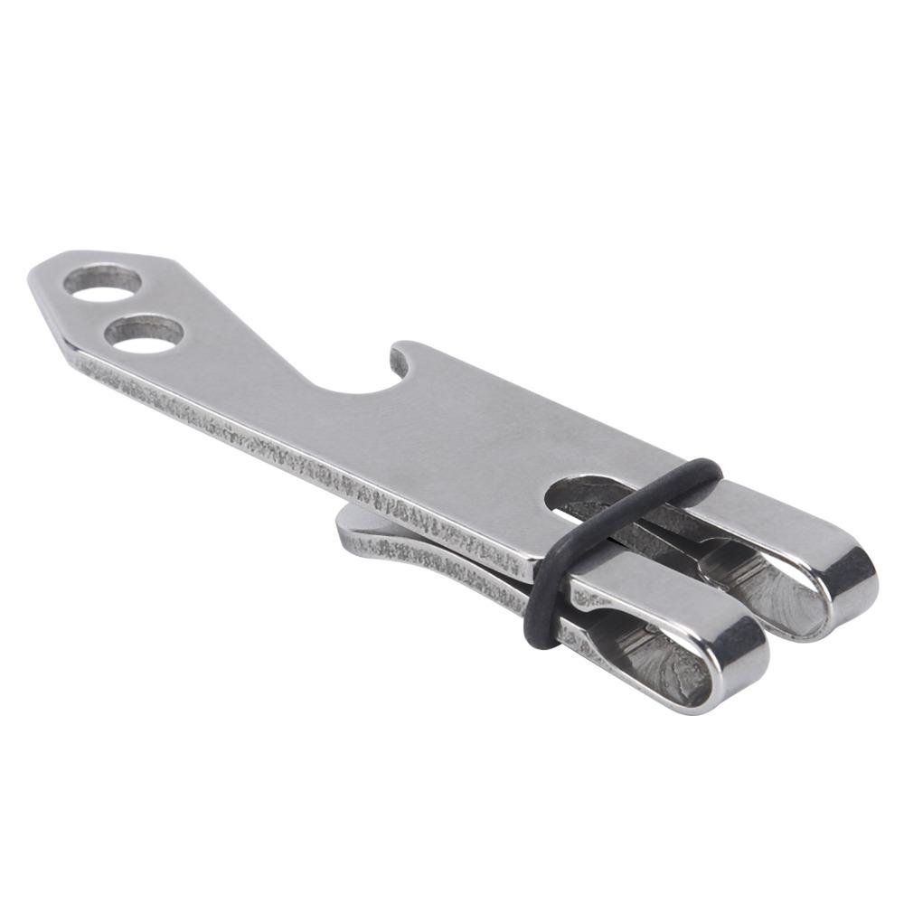 Stainless Steel Money Pocket Clip Double-Sided Keychain Clip Durable Suspension Belt Clip  Outdoor