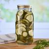 64 oz Airtight Glass Jars Wide Mouth Canning Jars 6 Count Food Storage Preserving Fruits Vegetables Sauces Dishwasher Safe