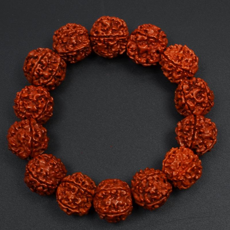 Nepalese five-petal burst meat source toothless big diamond Bodhi bracelet bracelet Wenwan Buddha beads,Christmas gift, Stocking stuffers