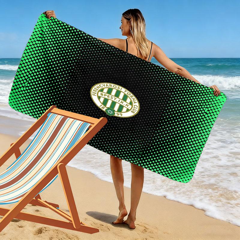 Ferencvárosi Torna Club Print Beach Towel, Large Soft Quick Dry Towel for Beach Camping Swimming