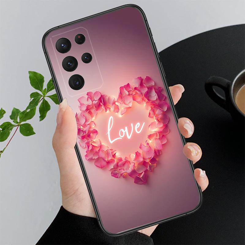 

Phone Case For Samsung A55 A16 A56 A36 A35 A15 A53 A54 A33 A34 A25 A05S A52 A52S A14 A26 A71 Love Pink Heart A56