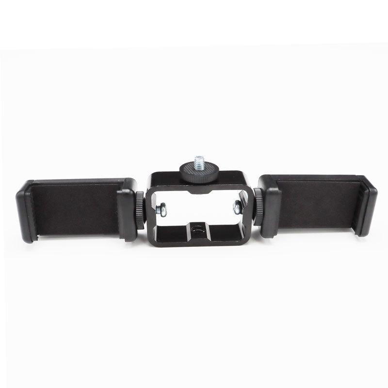 Metal Camera Phone Stand for Live Streaming with Adjustable Three-Position Bracket and 1/4 3/8 Screw Holes