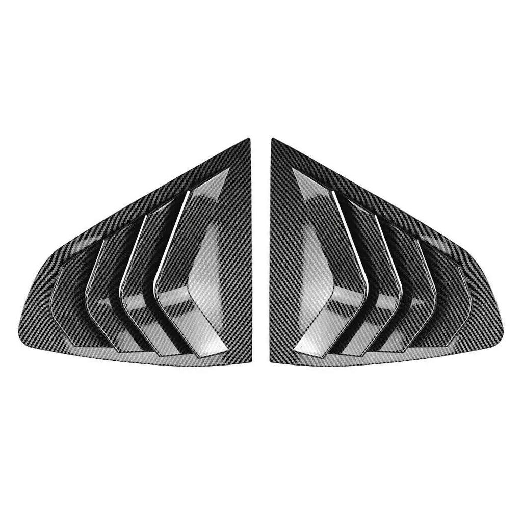 For BMW X4 G02 2018-2024 Car Rear Louver Window Side Shutter Cover Trim Sticker Vent Scoop ABS Carbon Fiber Black Accessories