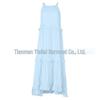 European and American 2026 Summer Ruffle Long Dress - Women's Flowing Holiday Beach Style