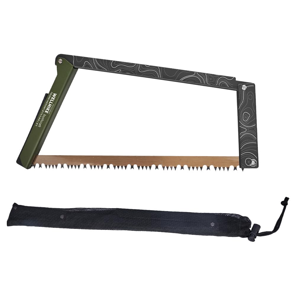 

Folding Saw with Storage Bag Multifunctional Camping Handsaw for Wood (Green) зелёный