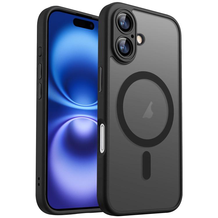

XDcase Skin Feel Magnetic Frosted Phone Case with Lens Film For iPhone 16 чёрный
