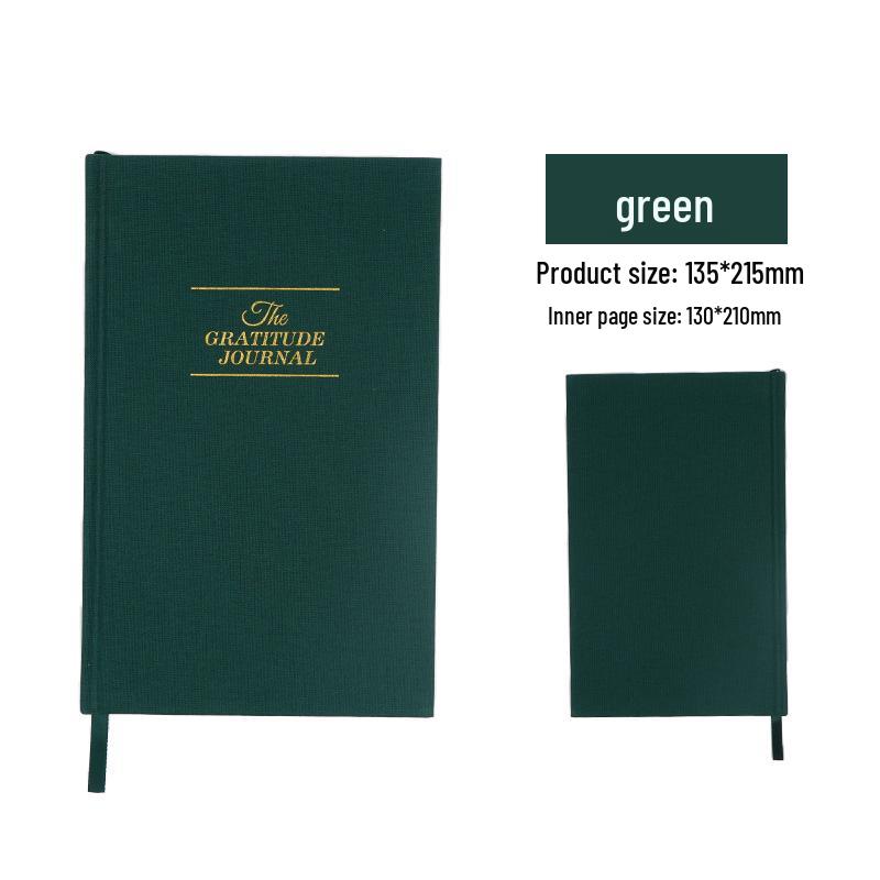 Linen Cover English Self-Care Gratitude Journal A5 Notebook