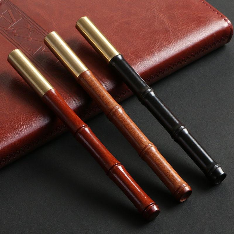 Sandalwood Pen, Signature Pen, Creative Bamboo Joint Style Gift Pen, Vintage High-Appearance Ballpoint Pen, Gel Pen