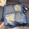 68Cm Black And White Floral Scarf Women'S Autumn And Winter Polyester Fiber Scarf Warm Sun Protection Neck Shawl  Hijab