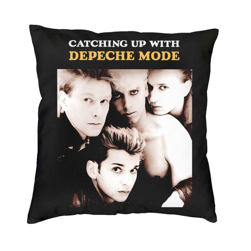

Depeche Cool Mode Heavy Metal Rock Band Cushion Covers Velvet Luxury Throw Pillow Case for Car Sofa 30cmx30cm