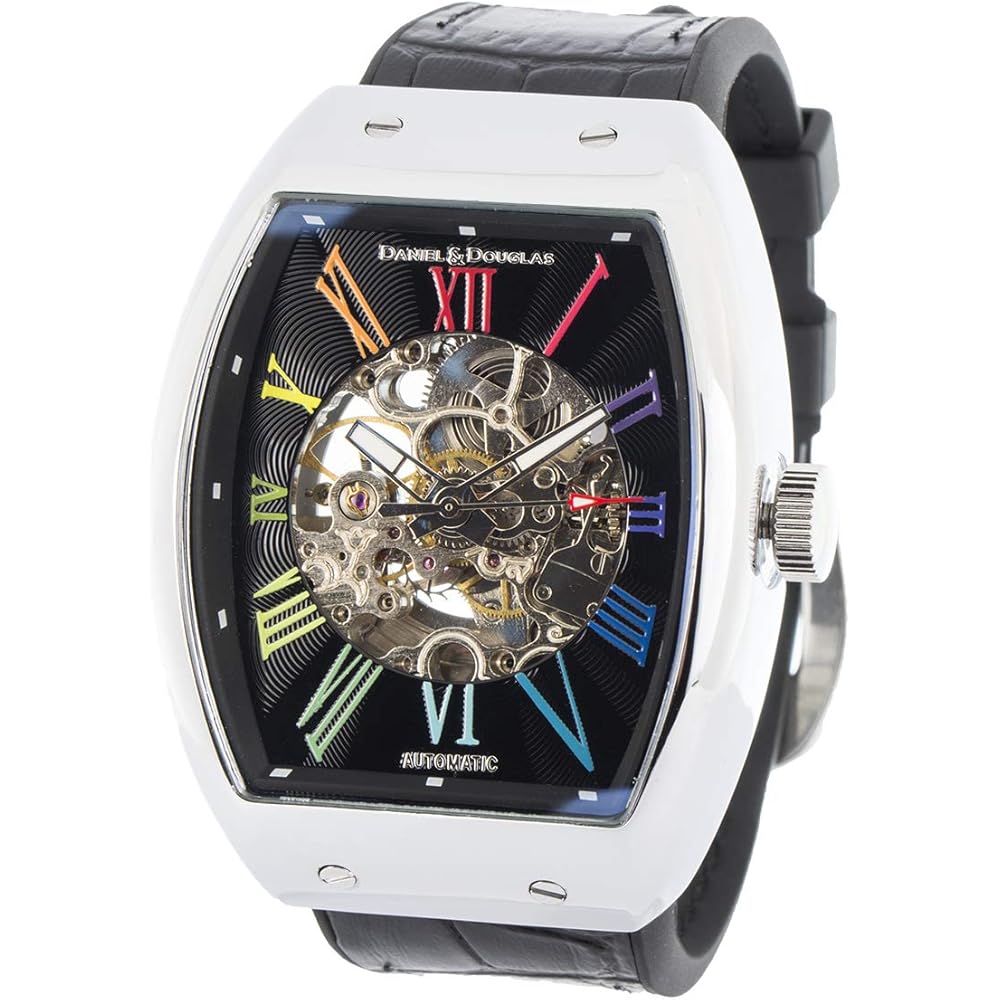 Daniel & Douglas DD8808 Automatic Skeleton Watch Men s Rainbow Black