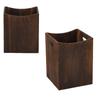 Portable Double Handle Wood Waste Basket For Easy Movement And Emptying Perfect For Home Or Offices Use