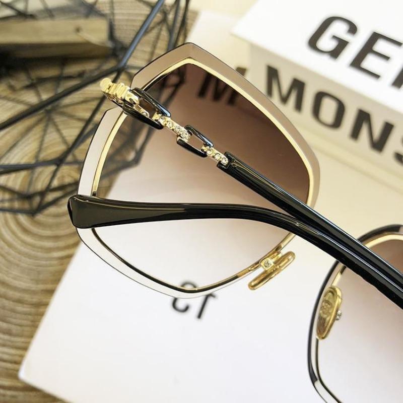 Non-polarized Vintage Square Sunglasses Woman Classic Retro Gradient Mirror Frameless Sun Glasses Female Fashion Rimless