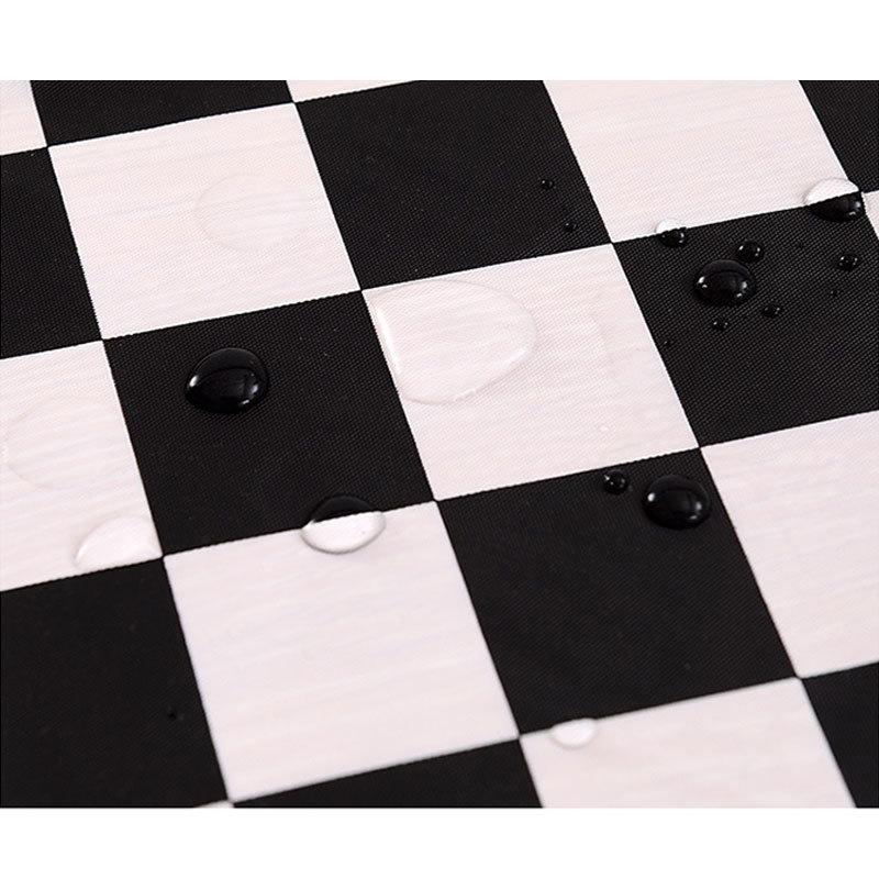 F1 Racing Tablecloth Checkered Black White Chess Flag Abstract Chessboard Checker Game Rectangular Table Cloth