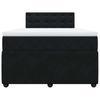 Box Spring Bed with Mattress Black 120x190 Cm Velvet