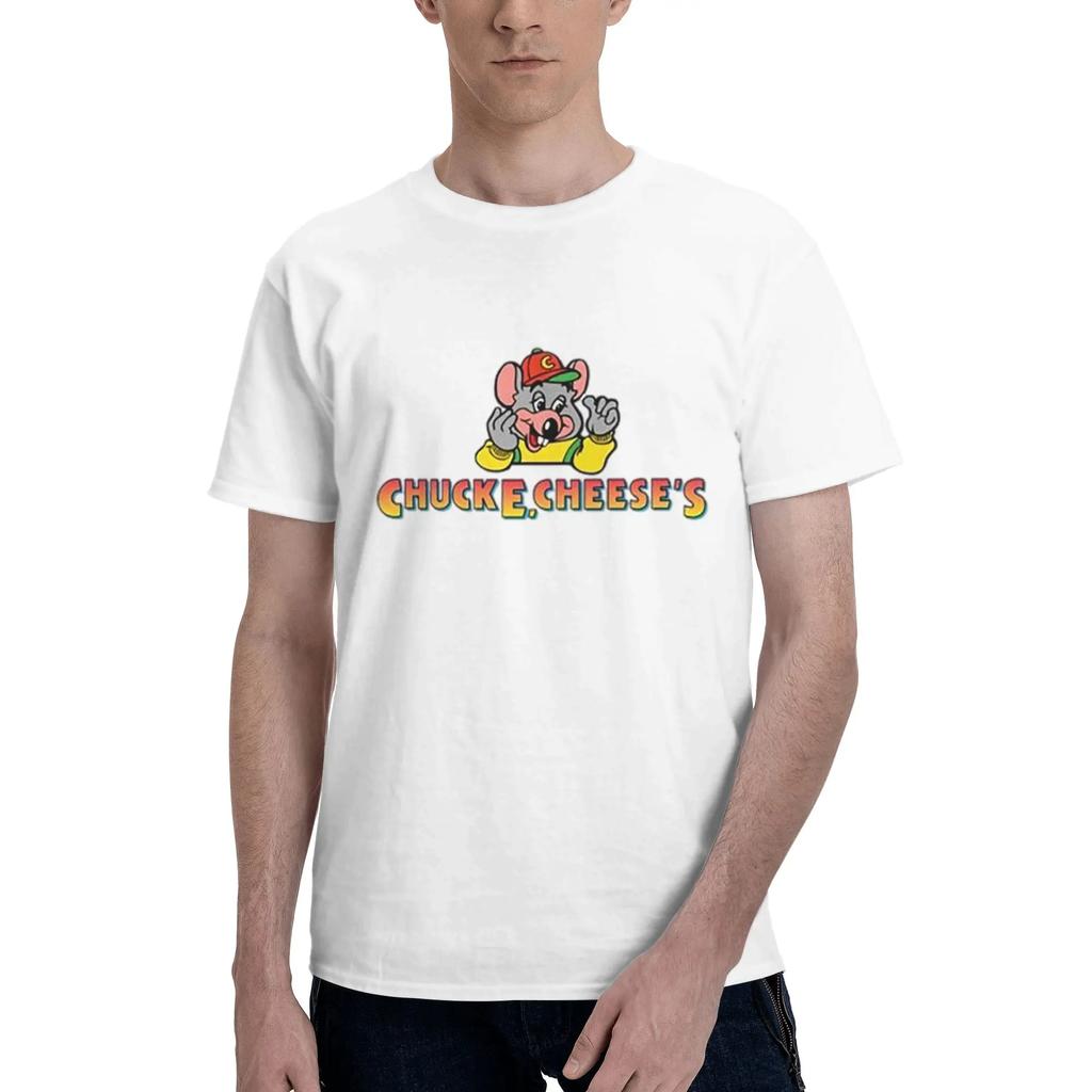 Chuck E Cheese 100 Cotton TShirt Mens Oversized T Shirts Men Crew Neck Short Sleeve S6XL