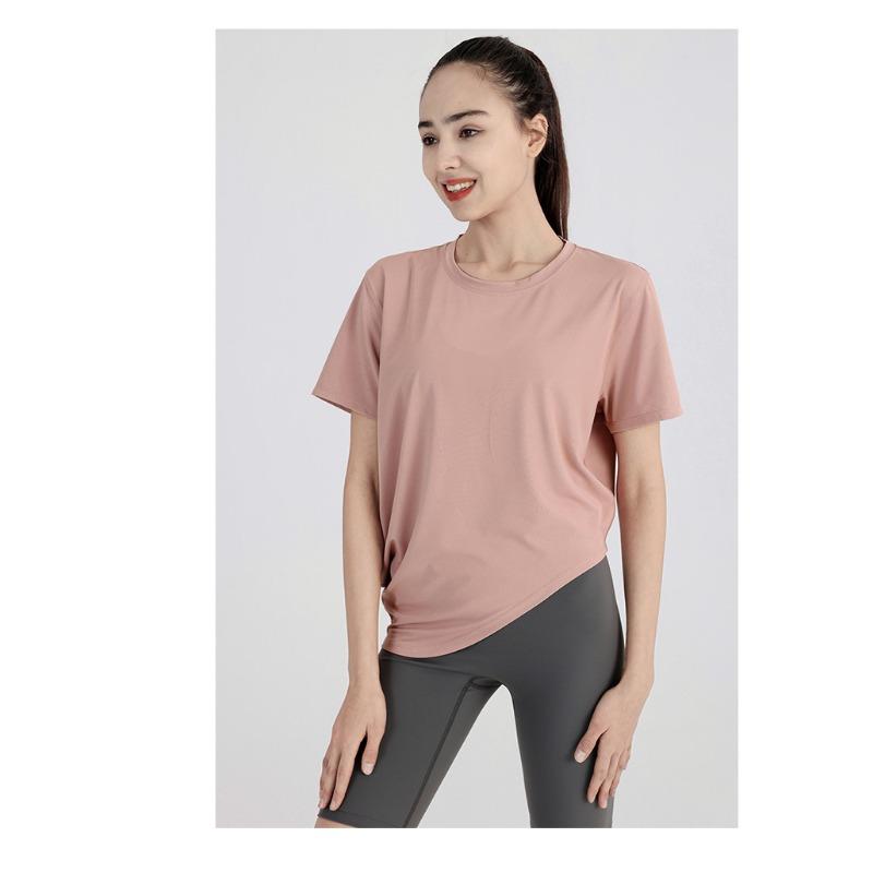 Women's Sports Short Sleeve Loose Blouse Yoga Top