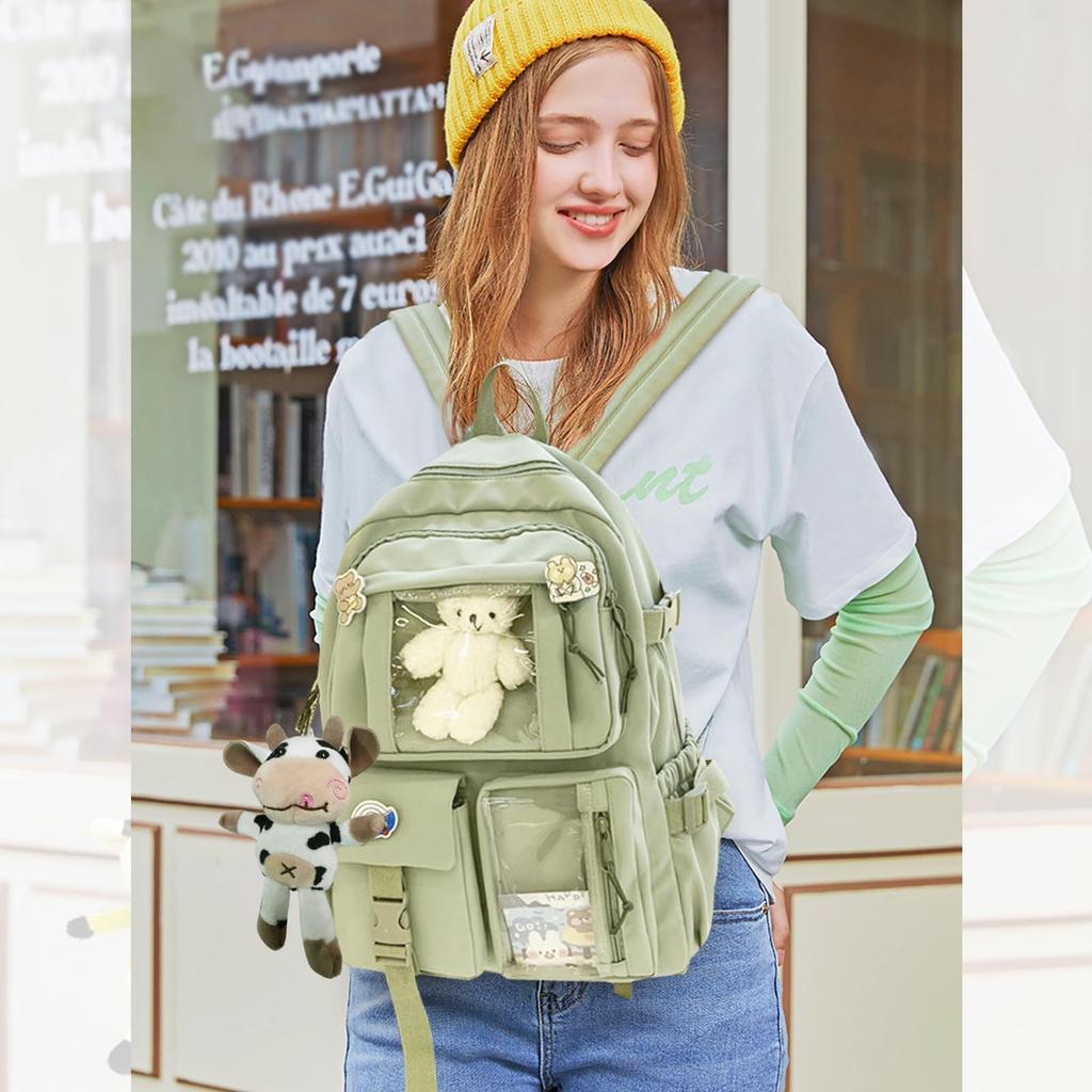 NICOLE DORIS Niedlicher Rucksack für Stilvollen Business-Rucksack für High-School-Schüler mit A4 Schul-Großem Laptop-Reiserucksack für Mädchen und Erwachsene &