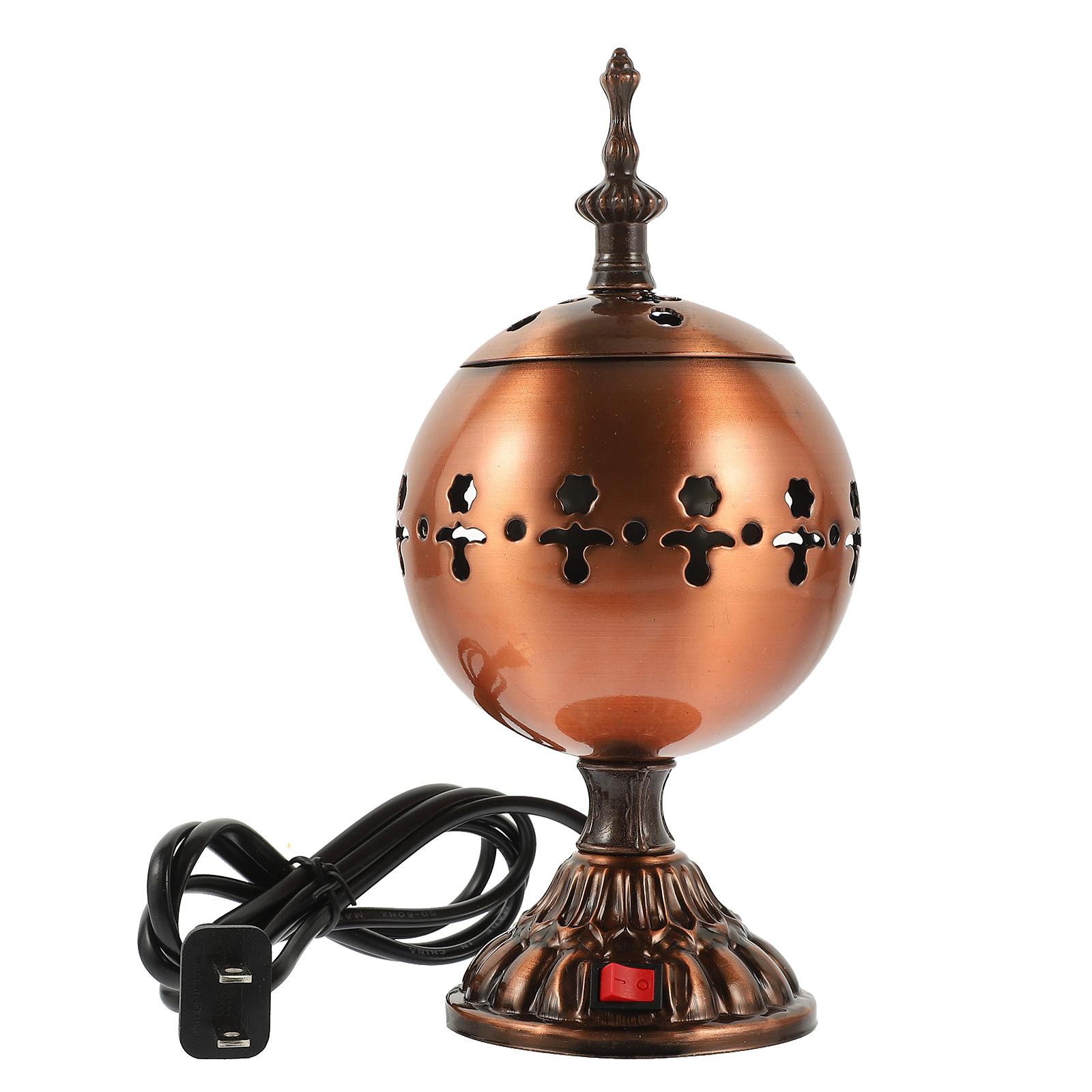 Iron Electric Incense Burner Home Decor Aroma Retro Censer Burner Vintage Incense Holder Electric Burner Incense Stove коричневый