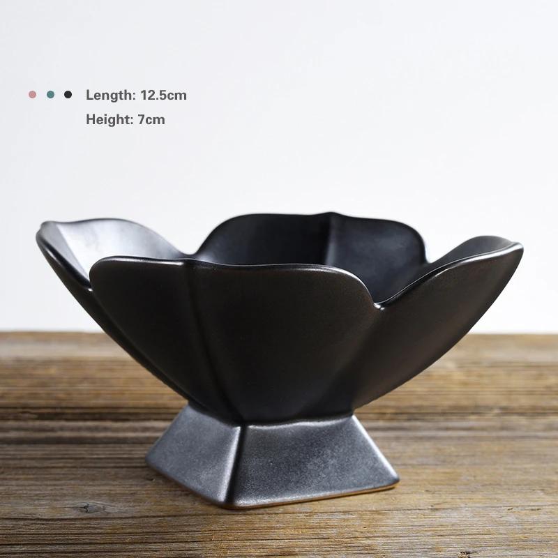 Living Room Household Snacks Tribute Plate Bowl Light Luxury Tea Table Blue and White Ceramic High Foot Tea Tray Fruit Plate