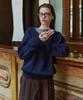 SIYAZU Sikn2156 Wool Blend Loose V-Neck Knit_Navy