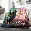 Name Custom Wicked Print Flannel Blanket High Quality Warm Comfortable Cover for All Seasons Perfect for Gifts Home Decor