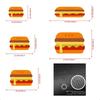 VIKAMA Hamburger Pattern Fun Shaped Doormat Welcome Mat Rug For Bedroom Carpet For Live Room  Non-slip Bathroom Mat Home Decor