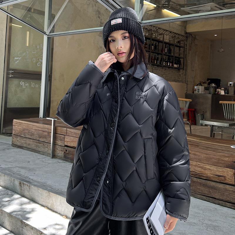 

Контрастная флисовая куртка с лацканами, теплая, короткая, свободного кроя, осенняя M чёрный