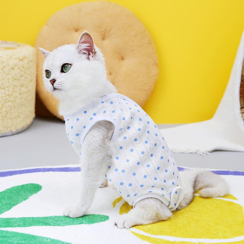 Comfortable and breathable pet cat surgical clothes anti-licking neuter clothes spring and summer thin styles