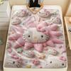 1PC Hello Kitty Pink Print Flannel Blanket, High quality All Seasons, Home Decor, Warmth and Comfort, Perfect for Christmas Gifts