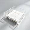 1pc Clear Acrylic Napkin Holder Transparent Square Tissue Dispenser for Kitchen Restaurant Dining Table Bathroom Office