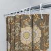 Vintage Floral Elegance: Warm Toned Art Nouveau Shower Curtain For A Classic And Romantic Bathroom Dcor