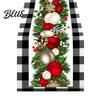 Coffee Table Runner Dining Tablecloth Ball Reindeer Xmas Tree Christmas Runner Print Seasonal Winter Holiday