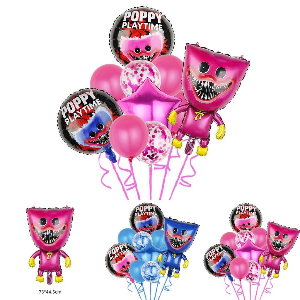 Poppy Playtime Huggy Wuggy Ballon-Set für Kindergeburtstagsdekorationen Hochwertig und einfach zu verwenden