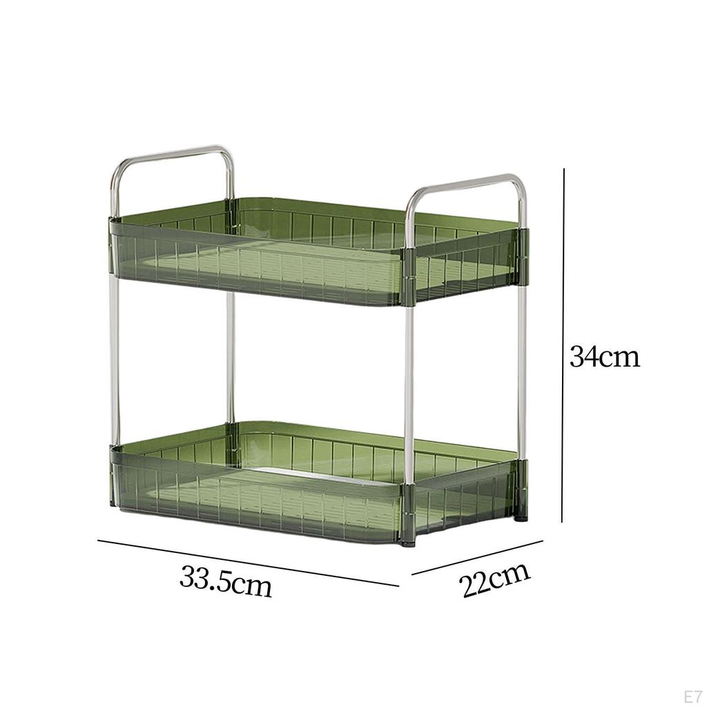 Stolní stojan 2patrový víceúčelový držák na kosmetiku Úložné příslušenství Odnímatelný, Displej