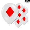 10pcs Casino Party Latex Balloon Playing Card Balloon Casino Theme Birthday Party Decoration Theme Party Supplies