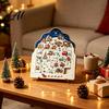Christmas Puzzle Ornament Advent Calendar Wooden Countdown Home Decor Xmas for Table Mantel Holiday Commemorative Gifts
