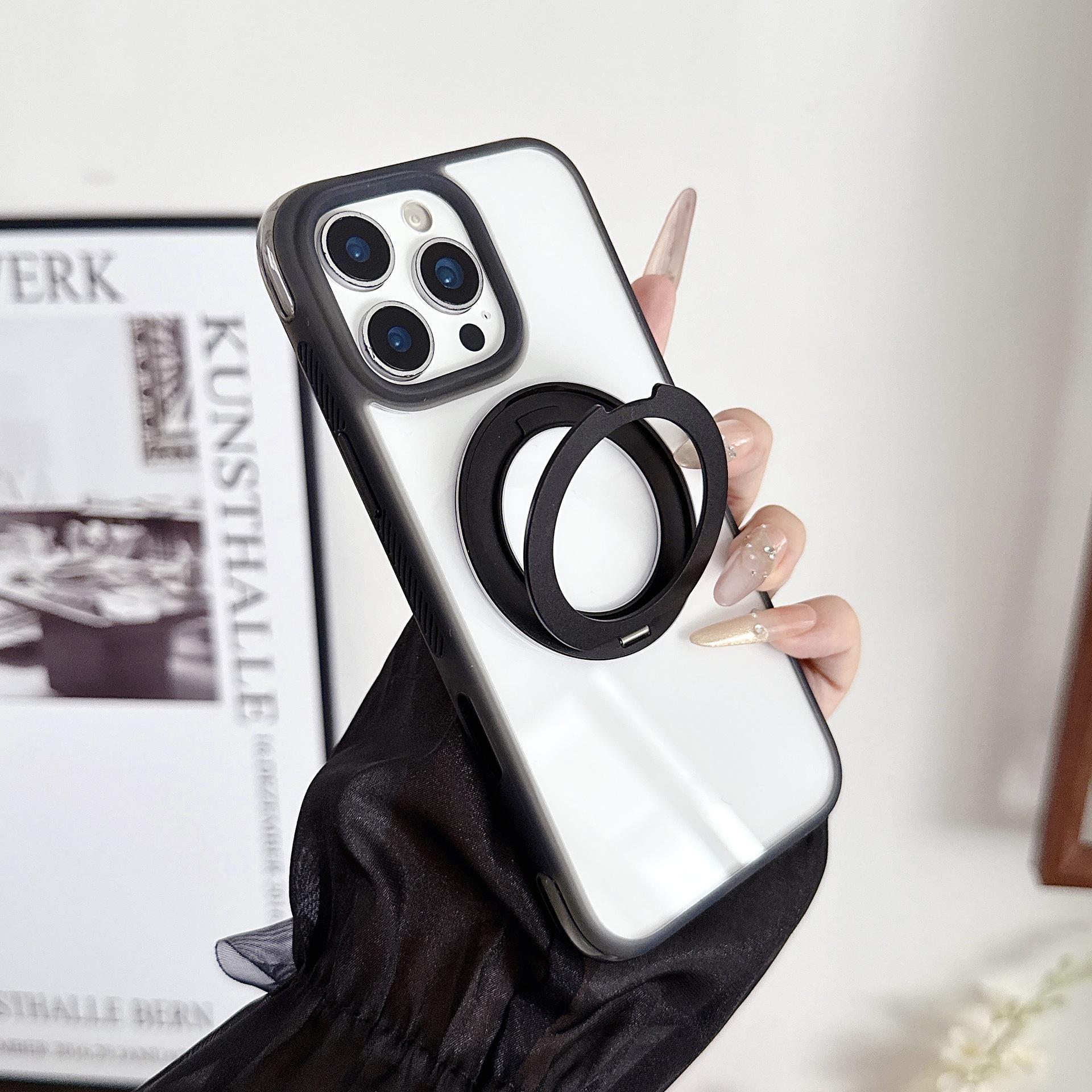 16 Pro Max Anti-Fall Pivot Case with 360° Rotating Stand iPhone 16 Pro Max чёрный