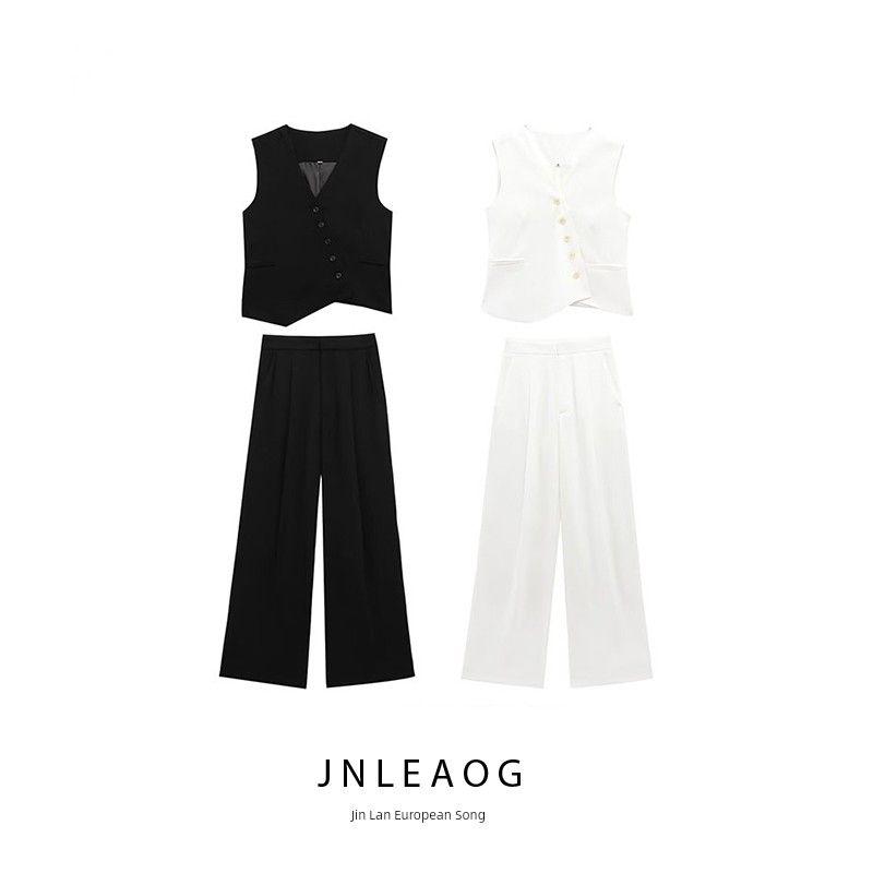 Jnleaog Spring New Arrival Women's Clothing Fashion Style Fashion Design ZW Series Pleated Wide Leg Pants 3811048