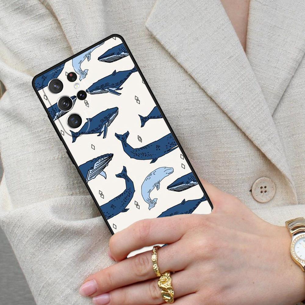 Baby Whale Cell Phone Case for Samsung Galaxy S26 Ultra S25 S24 S23 S22 S21 S20 Note10 Cover