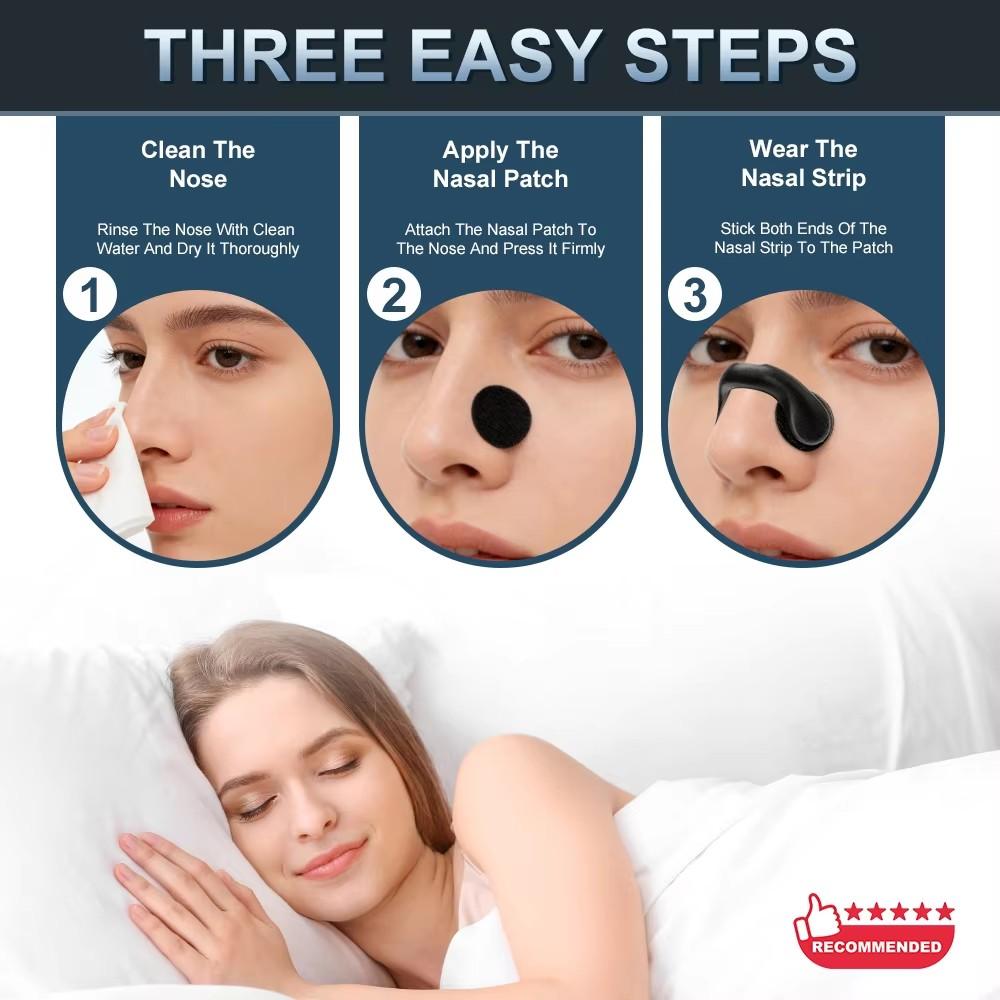 Anti-Snoring Nasal Patch Breathing Correction Kit Non-Invasive Physical Expansion Sleep Aid for Easier Breath