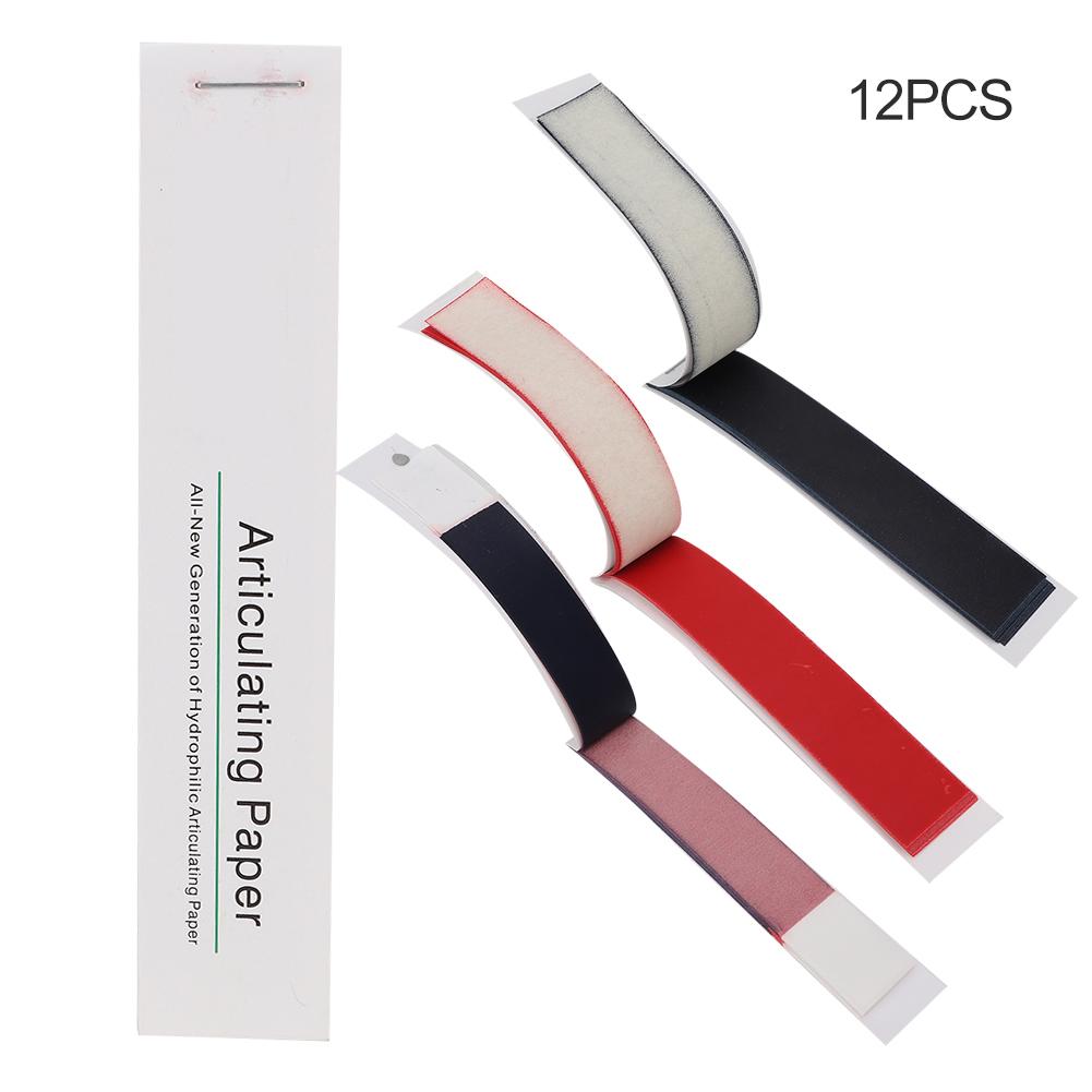 12pcs / Box Dental Articulating Paper Strips Dental Lab Tool Oral Teeth Care Material