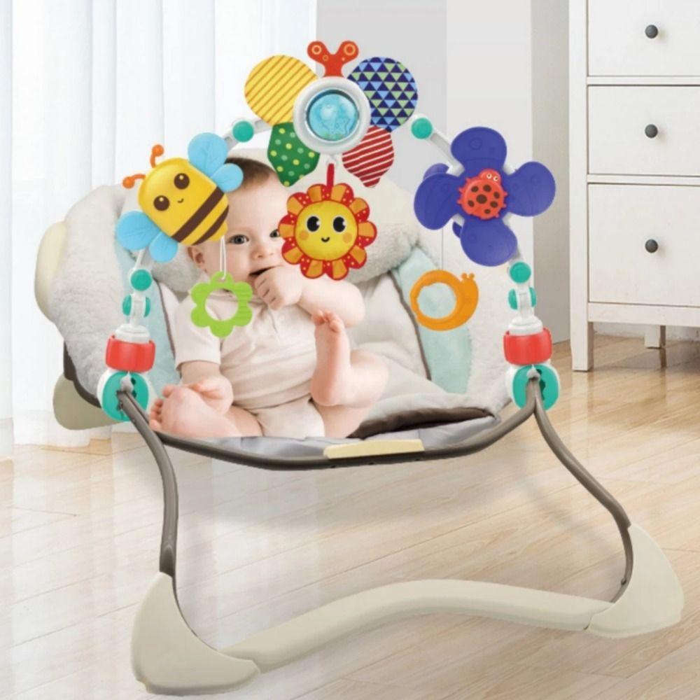 Crab&Shark Crib Hanging Bell Sunflower Infant Grab Exercise Baby Interactive Toys  Stroller
