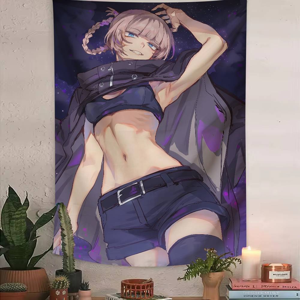 Kawaii Nazuna Nanakusa Tapestry Bedroom Cute Anime Call of Night Modern Young People Style Dorm Theme Room Decor