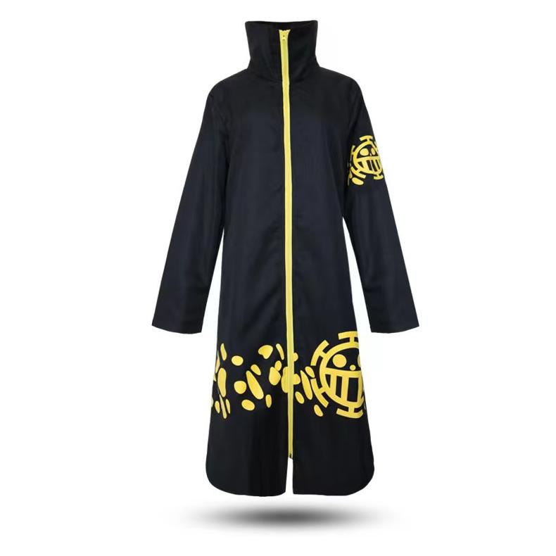 

Японское аниме два года спустя ONE PIECE Trafalgar Law костюмы для косплея черный плащ плюс размер халат на молнии коллекция подарок-в аниме костюмы S