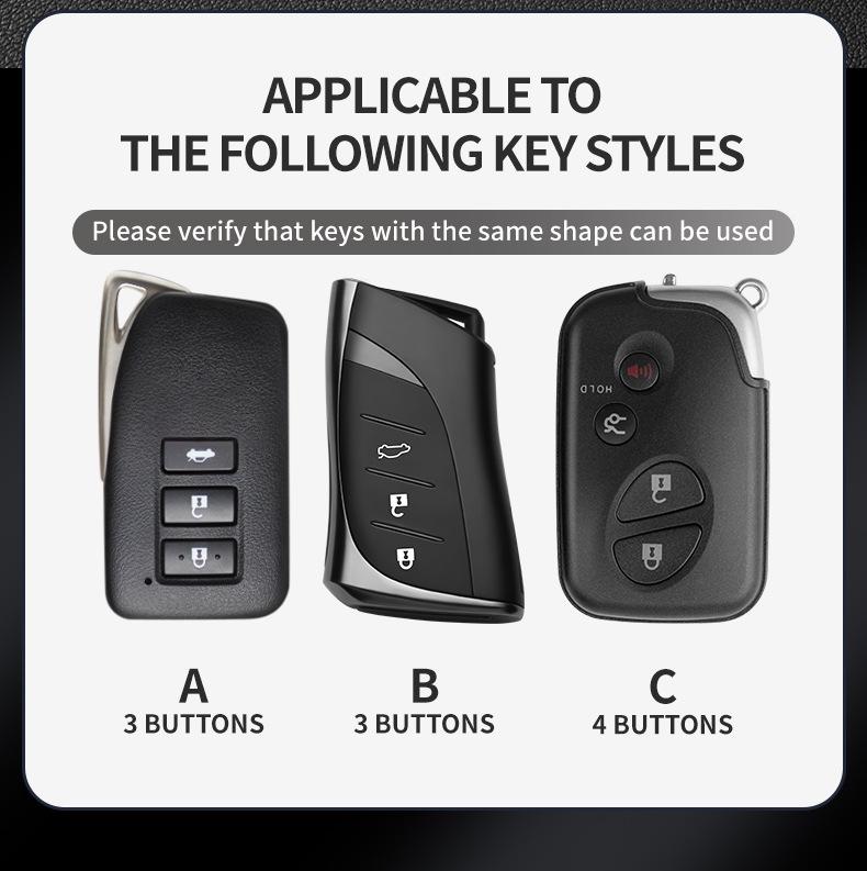 Lexus ES & NX Key Cover: Compatible with ES200, ES300H, RX300, NX260, NX200, RX350H Models.