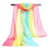 Sunscreen Chiffon Scarf 160*50cm Silk Scarf Fashion Long Wrap Shawl  for Women