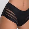 Nahtlose Hohlstreifen-Kontroll-Slips für Damen mit hoher Taille, Eisseide, Po-Lifter-Höschen, Plus-Size-Shapewear