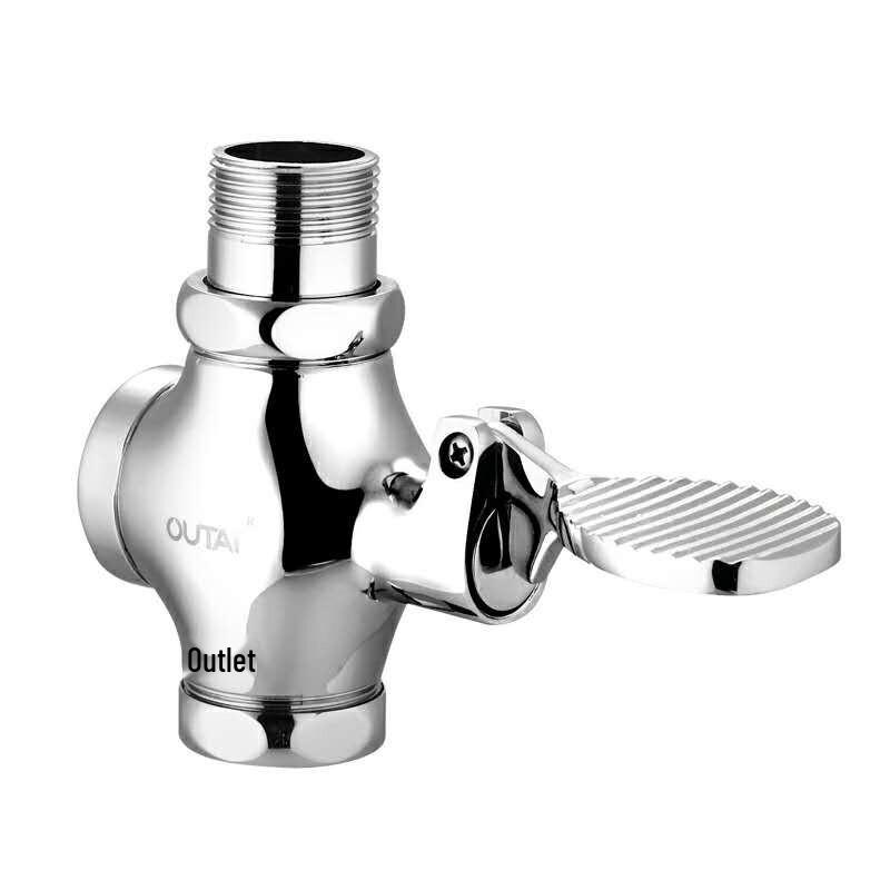 Otai Copper Foot Pedal Squat Toilet Flush Valve