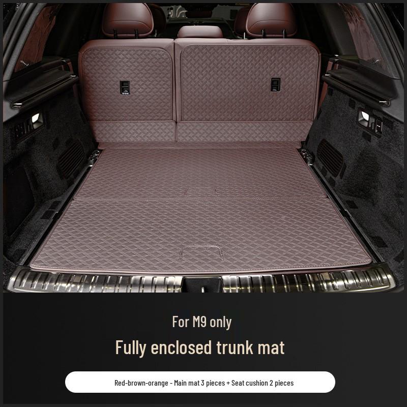 Full Coverage Nappa Leather Trunk and Backrest Mat for 2024/25 AITO M9 Five/Six-Seater